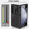YQODSZ for Samsung Galaxy Z Fold 6 Case with S Pen Holder Stylus Slide Camera Cover Fold6 Pen Slot Case with Kickstand H