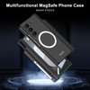 PUROOM for Samsung Galaxy Z Fold 6 Case with S Pen Holder Hinge Protection Kickstand Z Fold6 Compatible with Magsafe Wir