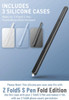 iBlason Cosmo for Samsung Galaxy Z Fold 5 Case with Pen Holder Builtin Screen Protector Hinge Protection 3 Silicone Pen
