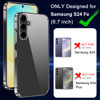 Compatible with Samsung Galaxy S24 FE 5G 2024 Case with Screen Protector Camera Lens Protector Not Yellowing MilitaryGra