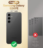 XYZ for Galaxy S24 FE Case with Stand for Samsung Galaxy S24 FE Case with Double Ring Women Girls Bling Luxury Protectiv