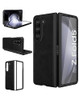 Foluu Case for Samsung Galaxy Z Fold 5 with Front Builtin Screen Protector PU Leather Hard PC Shell Ultra Thin Slim Dura