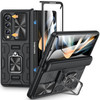 VEGO for Galaxy Z Fold 4 Case with Slide Camera Cover Hinge Protection Case with Screen Protector 360Magnetic Kickstand