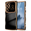 LCHULLE for Samsung Galaxy S24 Ultra Case for Women Girls Cute Wave Frame Curly Shape with Love Heart Raised Camera Prot