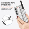 Ninki Compatible Samsung Galaxy Z Fold 6 Case with S Pen Red Carbon Fiber Magnetic Hinge Protection Screen Protector for