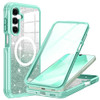 Hekodonk for Samsung Galaxy A16 Case GlitterCompatible with MagSafeBuiltin Tempered Glass Screen Protector Camera Lens P