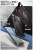 iBlason for Samsung Galaxy Z Fold 6 Case with S Pen Holder Builtin Tempered Glass Screen Protector Stand MilitaryGrade P