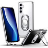 Shields Up for Samsung Galaxy S24 FE Case with Stand Galaxy S24 FE Case Clear with Double Ring Holder Adjustable Foldabl