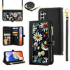 Furiet Floral Wallet Case for Samsung Galaxy A16 5G4G with Wrist Strap Shoulder Strap Flip Zipper Purse Luxury PU Leathe