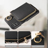 Furiet Wallet Case for Samsung Galaxy S24 FE 5G with Shoulder Strap Ring Buckle Luxury PU Leather Zipper Flip Organ Purs