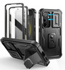 Dexnor for Samsung Galaxy S24 Case with Builtin Slide Camera Cover Screen Protector Kickstand HeavyDuty Shockproof Rugge