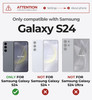 Dexnor for Samsung Galaxy S24 Case with Builtin Slide Camera Cover Screen Protector Kickstand HeavyDuty Shockproof Rugge