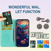 Ephoou Case for Samsung Galaxy A16 5G with Card Slot Holder Wrist Strap Glitter Diamond Rhinestone Owl PU Leather Flip F