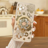 for Samsung Galaxy S24 Fe Case for Women Girls for MagsafeS24 FE Phone Case Cute Bling Diamond Sunflower Kickstand with