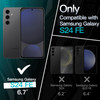 JETech Slim Fit Case for Samsung Galaxy S24 FE Flexible Soft TPU Shockproof Thin Phone Cover with Matte Finish Black