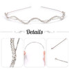 Yxiang 8PCS Crystal Headbands for Women, Pearls Flower Hairbands Fashion Rhinestone Headband Gold Sliver Metal Decorative Headpiece Headdress Kid Gir