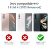 Ruky Case for Samsung Galaxy Z Fold 4 with Kickstand Hinge Protection Cases with Builtin Screen Protector PU Leather Ful