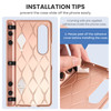 Ruky Case for Samsung Galaxy Z Fold 4 with Kickstand Hinge Protection Cases with Builtin Screen Protector PU Leather Ful