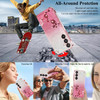 Kainevy Phone Case for Samsung Galaxy S24 FE Clear Glitter Floral Cute Slim for Samsung Galaxy S24 FE Case Silicone Shoc