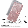 CCSmall for Samsung Galaxy Z Fold 6 Wallet Case with Card Slot Holder Embossed Floral Cute Butterfly PU Leather Flip Cas