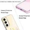 Unov Case for Galaxy S25 Galaxy S24 Case Clear with Design Soft TPU Shock Absorption Slim Embossed Pattern Protective Ba