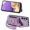 PAOBIR for Samsung Galaxy A16 5G Case with Card Holder for Woman ManPU Leather Flip Folio Wallet CaseRFID Blocking Ring