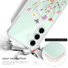 GREATRULY Floral Clear Case for Samsung Galaxy S24 FE for Women GirlsPretty Phone Cover for Galaxy S24 FEFlower Design C