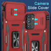 DEERLAMN Case for Samsung Galaxy S25 62Inch with Slide Camera CoverScreen Protector 1 Pack Rotated Ring Kickstand Milita