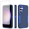 Zoeirc Case for Galaxy S24 FE Casefor Samsung S24 FE SMS721U with Tempered Glass Screen Protector Hybrid Heavy Duty Dual