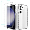 Tothedu Phone Case for Galaxy S24 FE Case Samsung S24 FE 5G SMS721U with TemperedGlass Screen Protector Clear Full Body