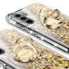 Silverback for Samsung Galaxy S24 FE Case Moving Liquid Holographic Glitter Case with Ring Stand Girls Women Bling Diamo