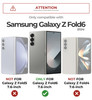 Dexnor for Samsung Galaxy Z Fold 6 Case with Ring Stand S Pen Holder Slide Camera Cover Hinge Protection Screen Protecto