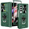 VEGO for Galaxy Z Fold 3 Case with Slide Camera Cover Hinge Protection Case with Front Screen Protector 360Ring Magnetic