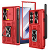 VEGO for Z Fold 6 Case with S Pen Holder with Hinge Protection360degree Rotating KickstandSlide Camera CoverFront HD Scr