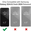 DEERLAMN Case for Samsung Galaxy S24 62Inch with Slide Camera CoverScreen Protector1 Pack Rotated Ring Kickstand Militar