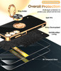 LeYi for Galaxy A165G Phone Case 2 Pack Tempered Glass Screen Protector and 360 Rotatable Ring Holder Magnetic Kickstand
