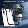 Yarxiawin Phone Case for Samsung S24 FE with Ring Holder Magnetic Rotatable Kickstand for Samsung Galaxy S24 FE Case Cle