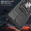 Kainevy Phone Case for Samsung Galaxy Z Fold 6 with Metal Stand Slide Camera Cover Heavy Duty Rugged SiliconePC Hybrid P