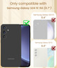 Dretal for Samsung Galaxy S24 FE 5G Case 2X Tempered Glass Screen Protector 360 Rotatable Ring Holder Magnetic Kickstand