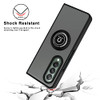 TJS Compatible with Samsung Galaxy Z Fold 3 5G Case Impact Resistant Bumper 360 Degree Rotating Metal Ring Holder Drop P