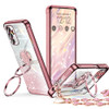 XYZ for Galaxy A16 5G Case with Stand for Samsung A16 5G Case with Double Ring Women Girls Bling Luxury Glitter Clear Ph
