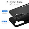 Hsefo Designed for Samsung Galaxy S24 Case Black Dual Layer Heavy Duty Shockproof Tough Rugged Protective Cover for Gala