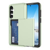Compatible with Galaxy S24 FE Case Wallet with Credit Card Holder ID Card Slot Shockproof Hard PC TPU Phone Case Slide F