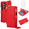 Asuwish Phone Case for Samsung Galaxy S24 FE 5G Zipper Wallet with Tempered Glass Screen Protector Crossbody Strap Card