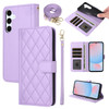Furiet Argyle Wallet Case for Samsung Galaxy S24 FE 5G with Detachable Wrist Strap Shoulder Strap Card Slots Folio Purse