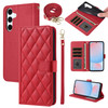 Furiet Argyle Wallet Case for Samsung Galaxy S24 FE 5G with Detachable Wrist Strap Shoulder Strap Card Slots Folio Purse