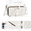 Furiet Argyle Wallet Case for Samsung Galaxy Z Fold 6 5G 2024 with Wrist Strap Shoulder Strap Card Slot Zipper Purse Lux