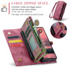 Asuwish Phone Case for Samsung Galaxy Z Fold 6 5G 2024 Zipper Wallet Magnetic Detachable Cover with PU Leather Flip Cred