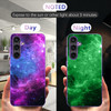 GUAGUA Compatible with Samsung Galaxy S24 FE Case Glow in The Dark Noctilucent Luminous Space Nebula Slim Fit Cover Prot