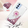 Eilkmcre for Samsung Galaxy A16 Case with Ring Kickstand Clear Glitter Bling Sparkle Quicksand Flowing Liquid Soft TPU S